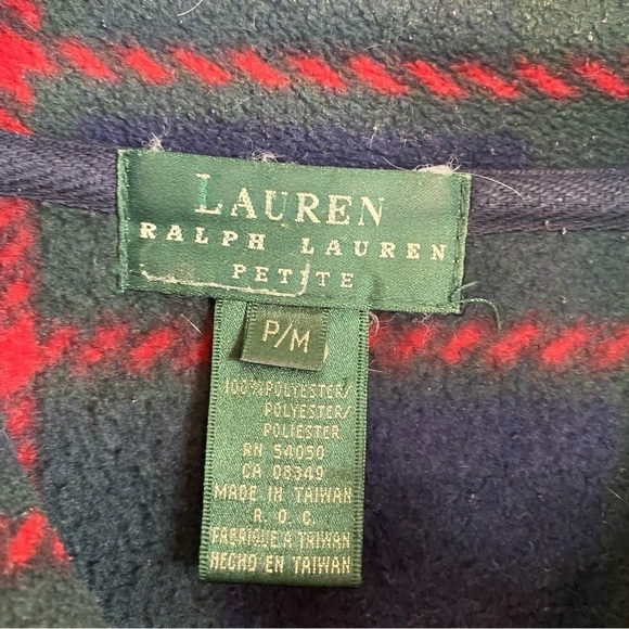 LAUREN RALPH LAUREN‎ VINTAGE FULL ZIP PLIAD FLEECE SIZE MEDIUM JACKET - Picture 4 of 8